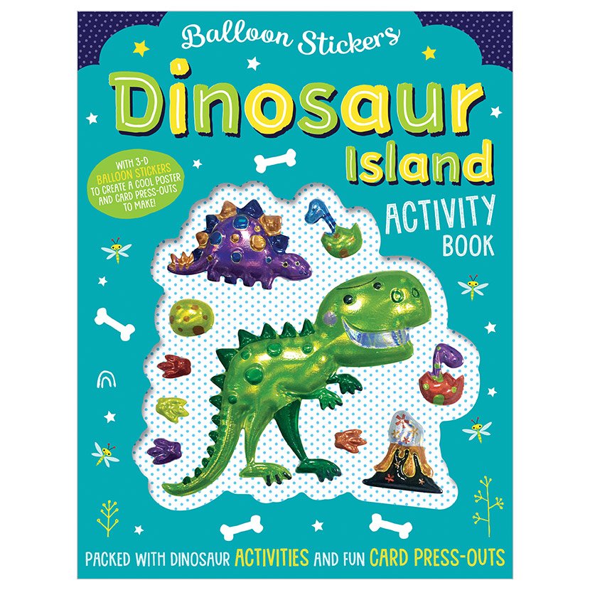 Balloon Stickers Dinosaur Island Activity Book - Make Believe Ideas US