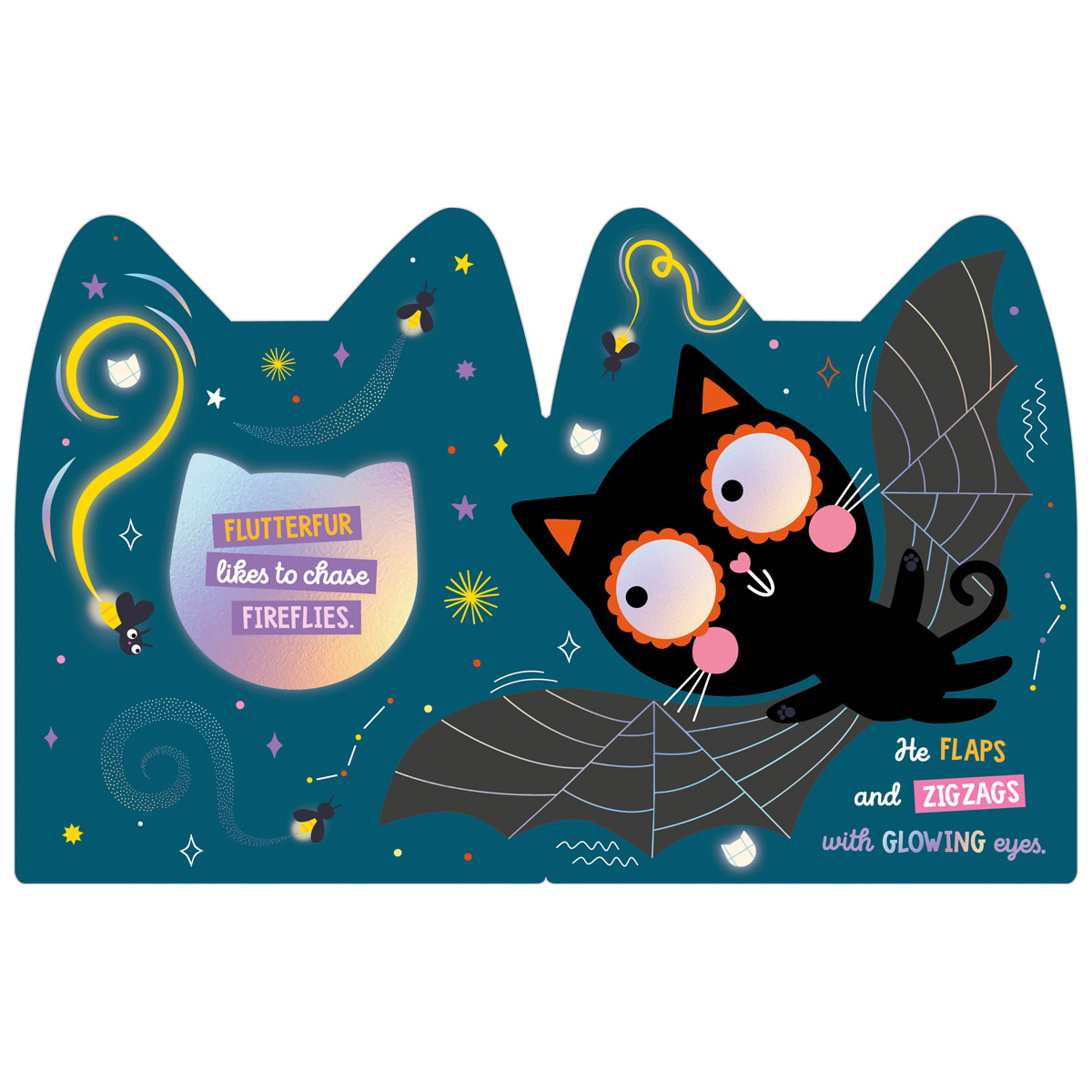 Second spread of Creepy Cats (9781806830947)